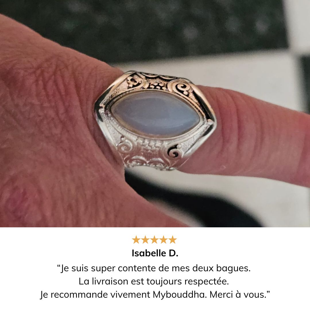 Bague goutte d'eau bohème