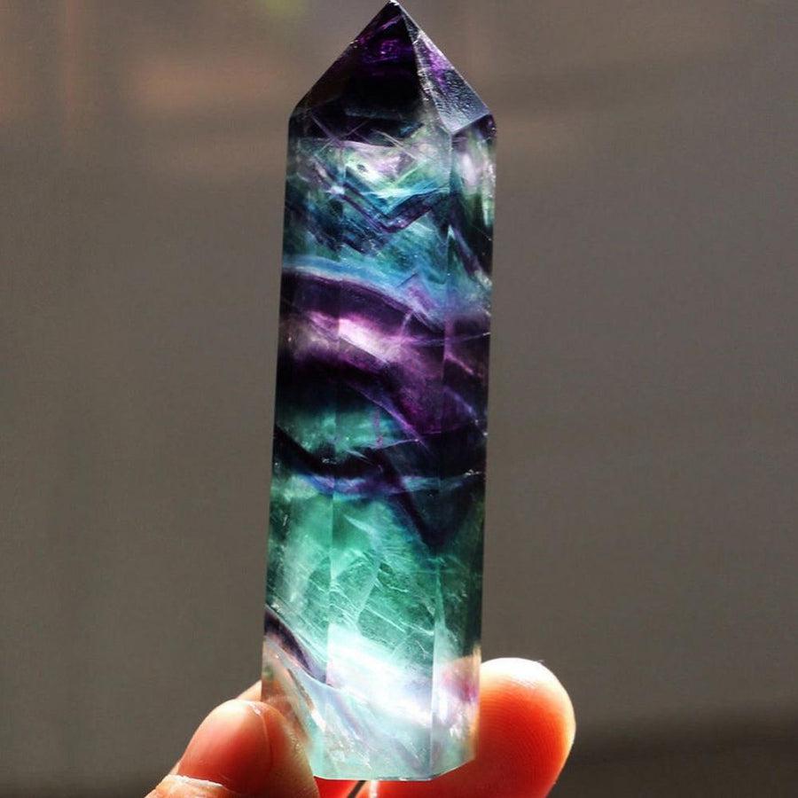 Baguette «énergie positive» hexagonale en fluorite