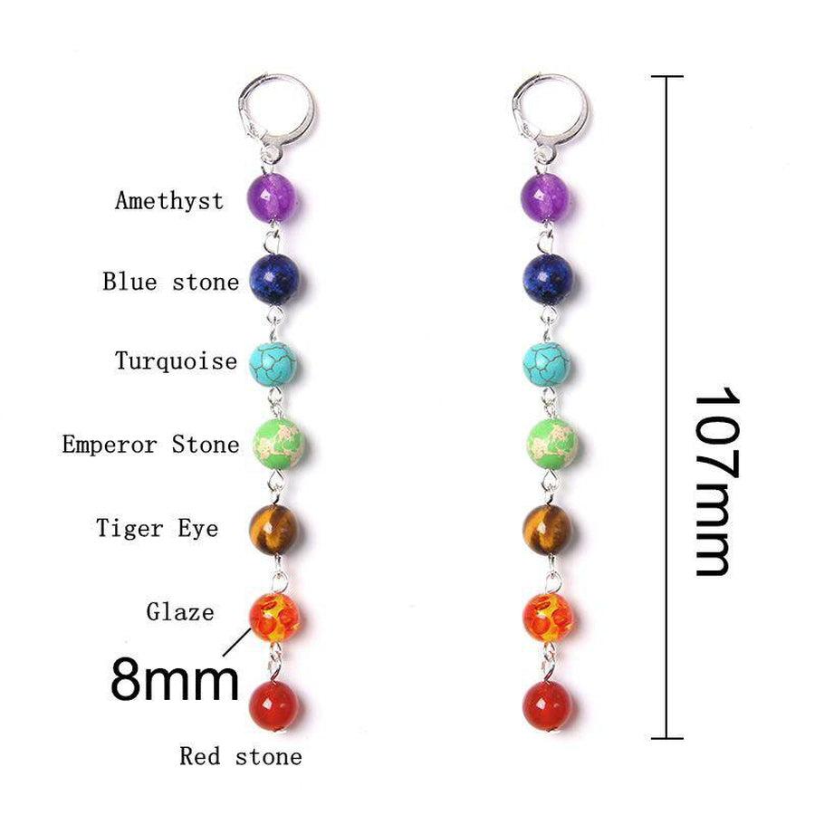 Boucles d'oreilles des 7 chakras