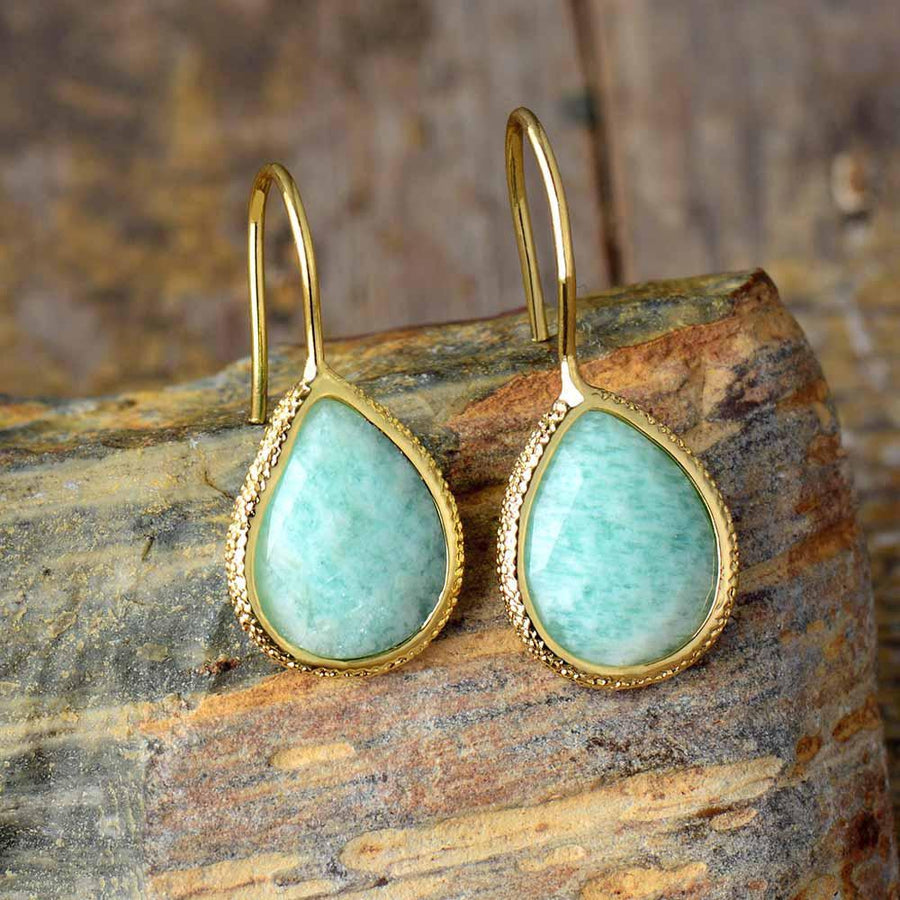 Boucles d’oreilles en pierres d’Amazonite