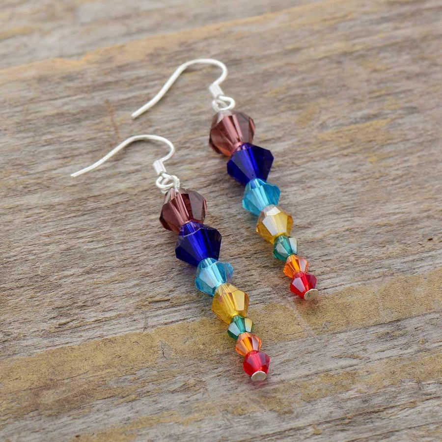 Boucles d’oreilles «énergie positive» des 7 chakras