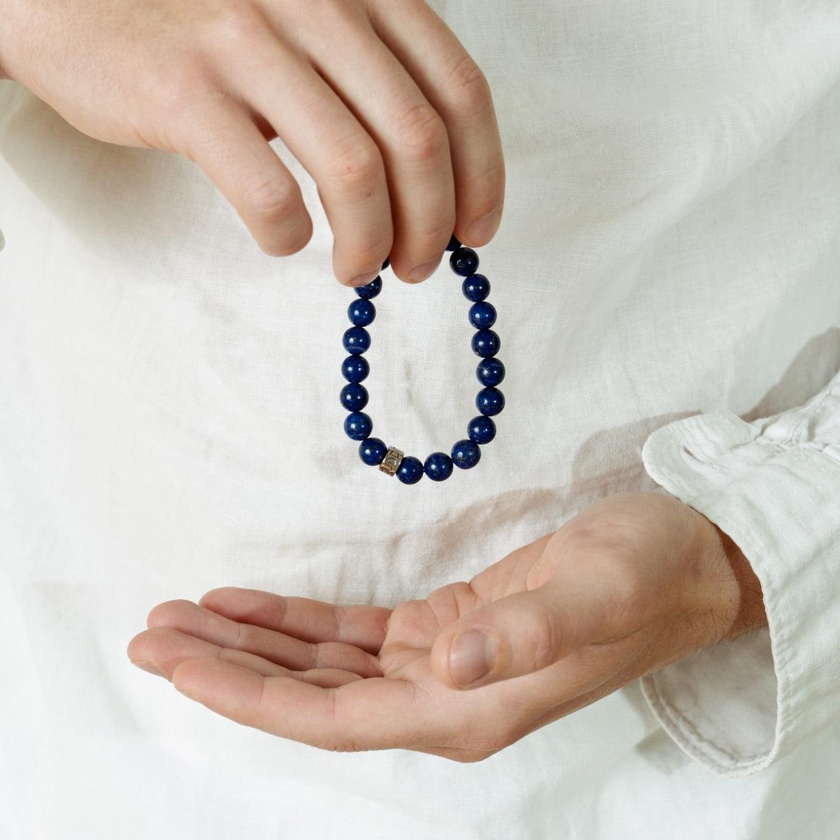 Bracelet « Amélioration de l’expression » en Lapis Lazuli