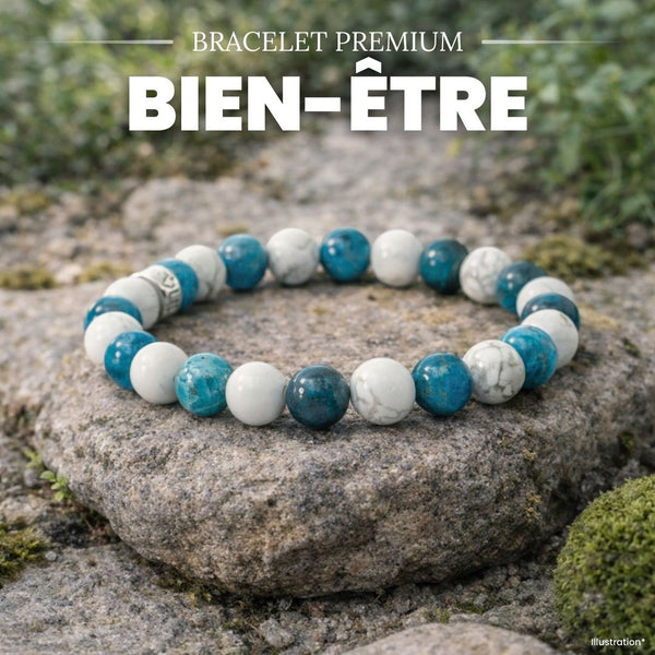 Bracelet « Bien-Être » en Apatite et Howlite