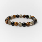 Bracelet de « Protection extrême » en Labradorite, Obsidienne Noire et Oeil de Tigre