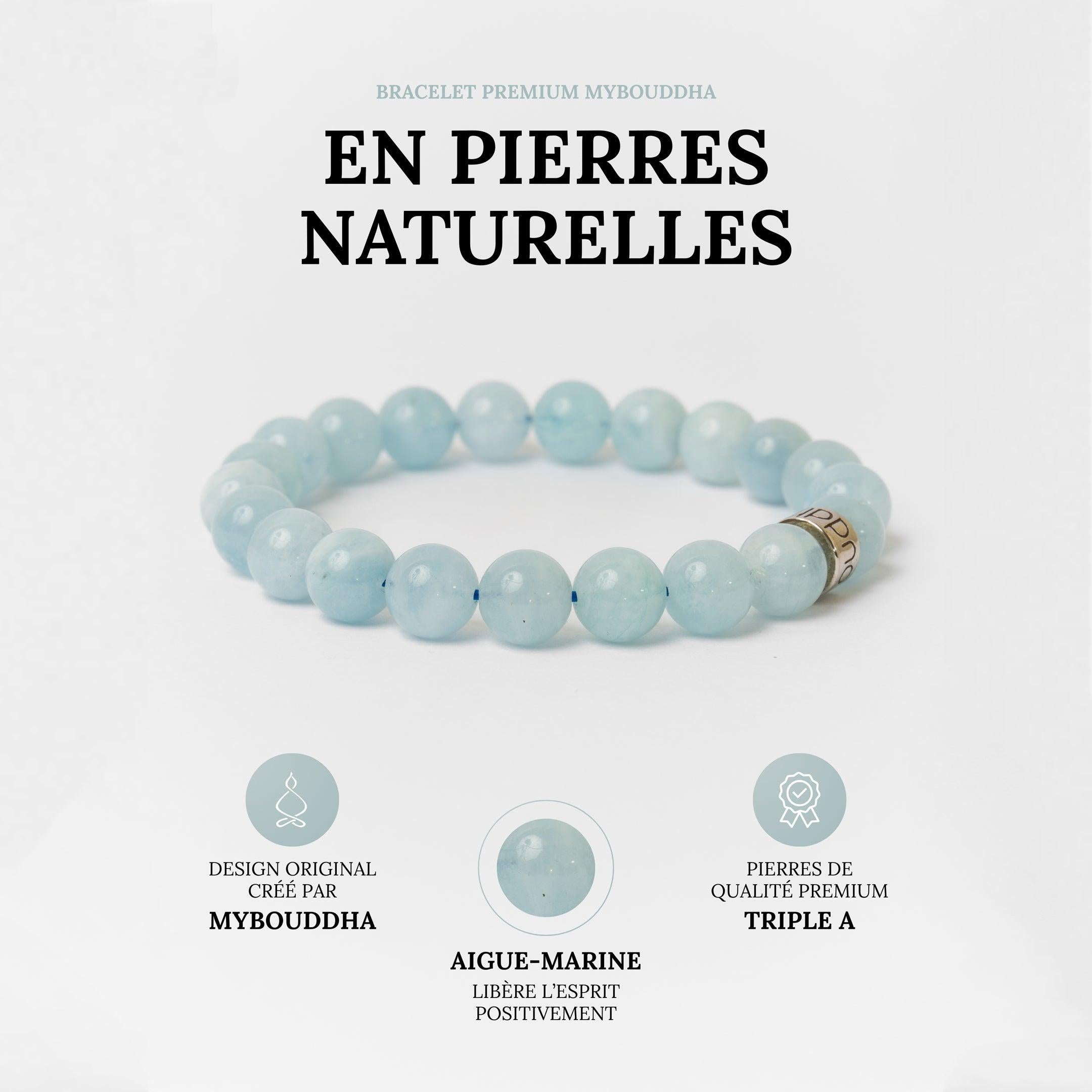 Bracelet « d’Intuition » en Aigue-Marine du Brésil