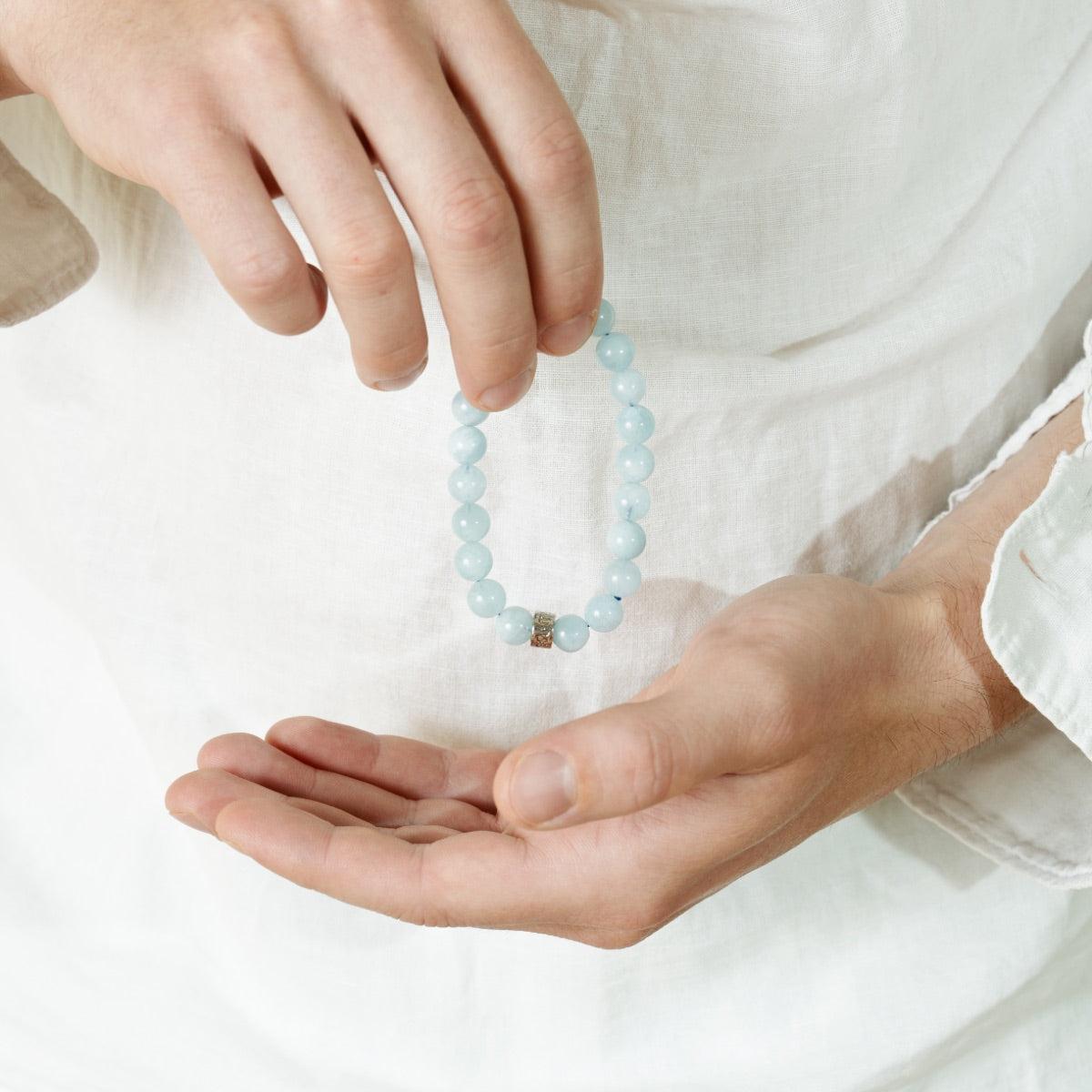 Bracelet « d’Intuition » en Aigue-Marine du Brésil