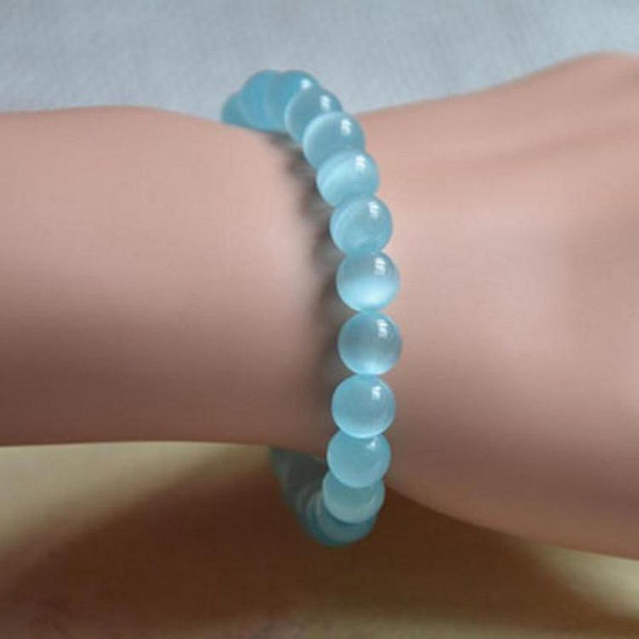 Bracelet en perles d’Opalite bleue