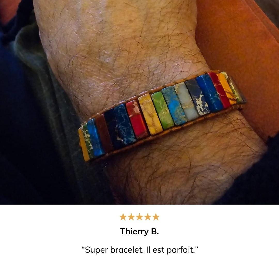 Bracelet « Equilibre » des 7 Chakras en Jasper