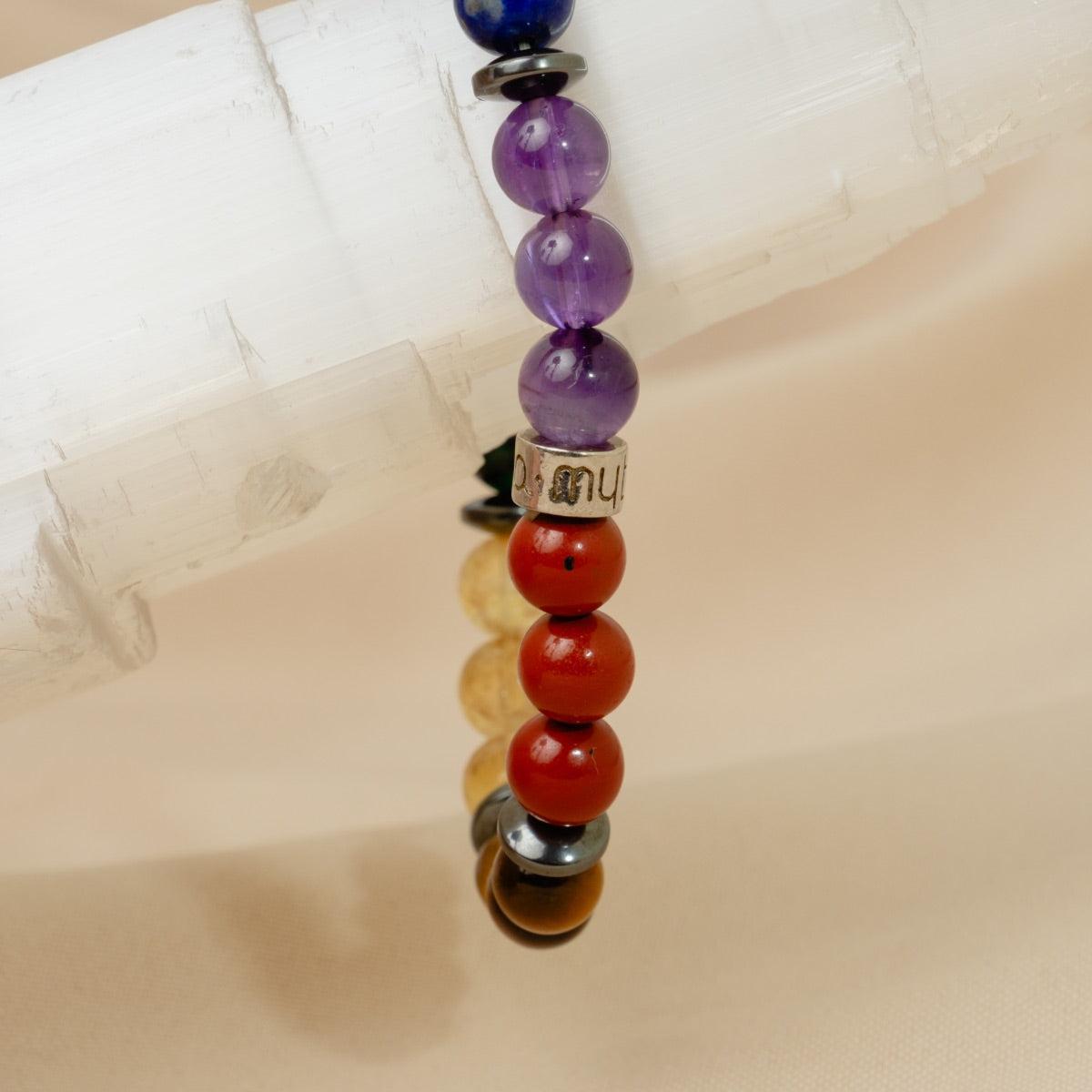 Bracelet «Harmonisation des 7 Chakras » version premium 4.0 en pierres de qualités premium