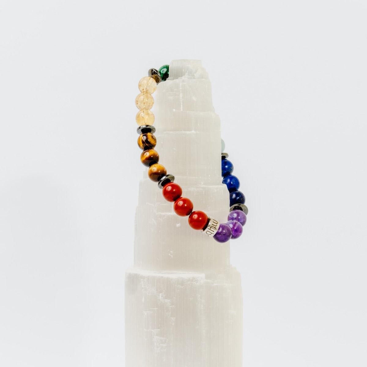 Bracelet «Harmonisation des 7 Chakras » version premium 4.0 en pierres de qualités premium