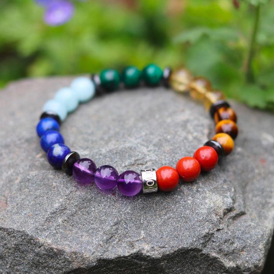 Bracelet «Harmonisation des 7 Chakras » version premium 4.0 en pierres de qualités premium