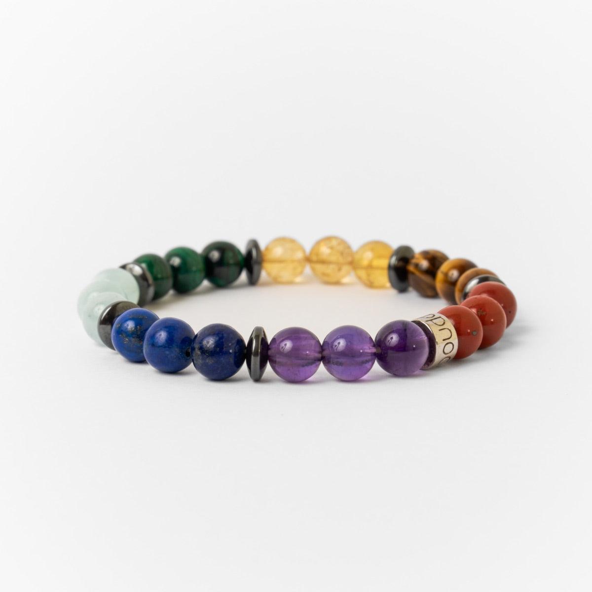 Bracelet «Harmonisation des 7 Chakras » version premium 4.0 en pierres de qualités premium