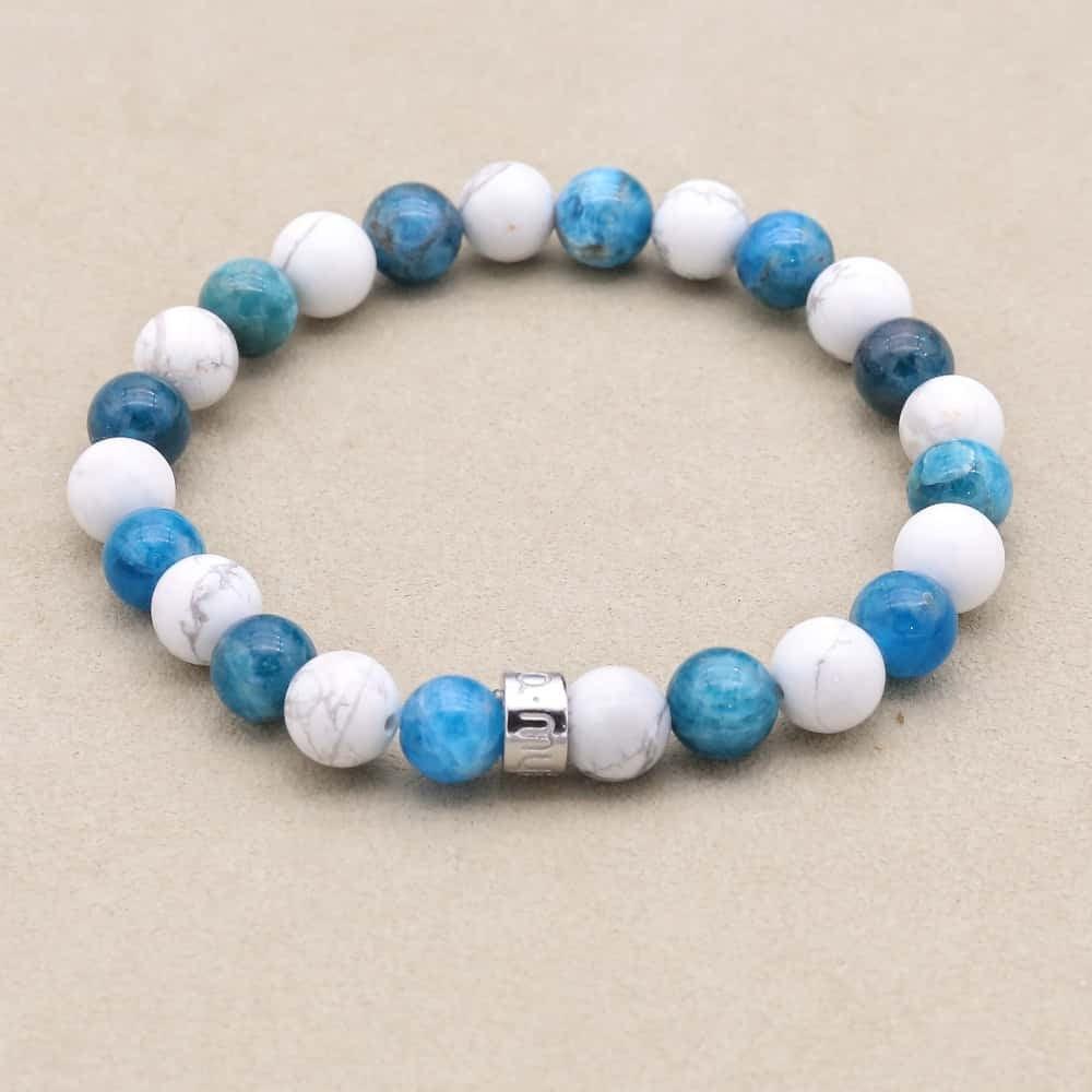 Bracelet « Perte de Poids » en Apatite et Howlite