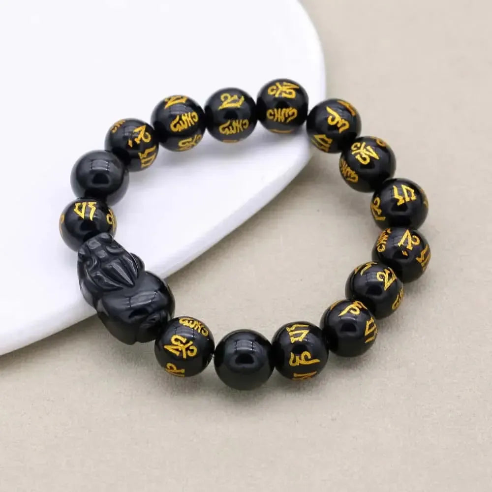 Bracelet Pixiu en Obsidienne noire