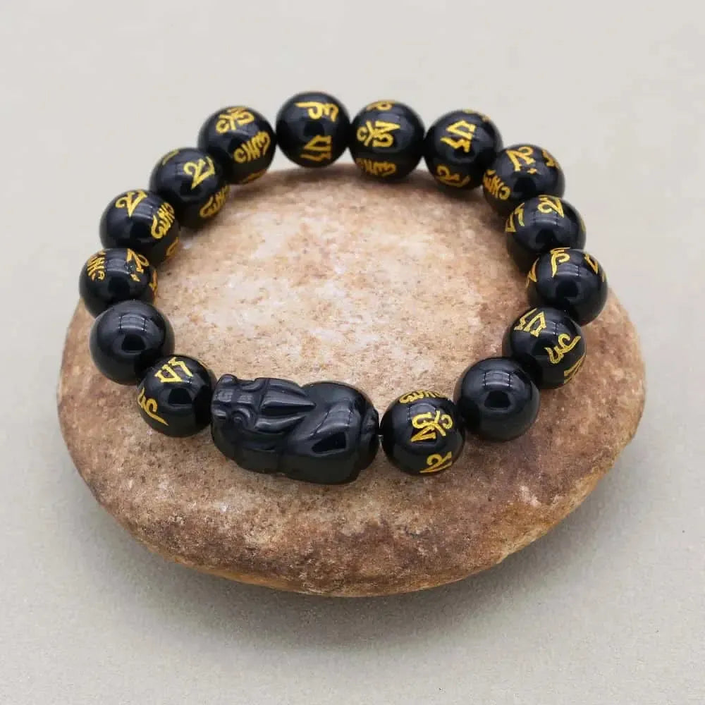 Bracelet Pixiu en Obsidienne noire