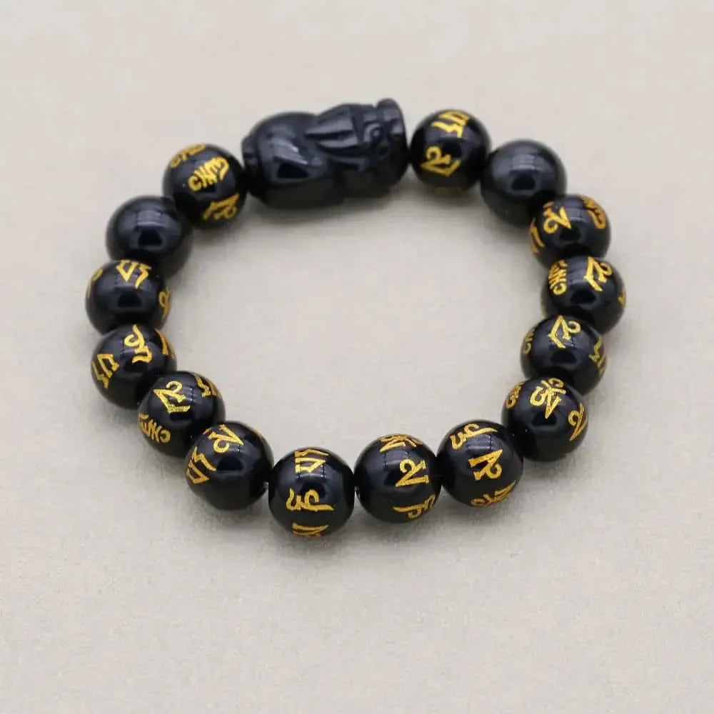 Bracelet Pixiu en Obsidienne noire