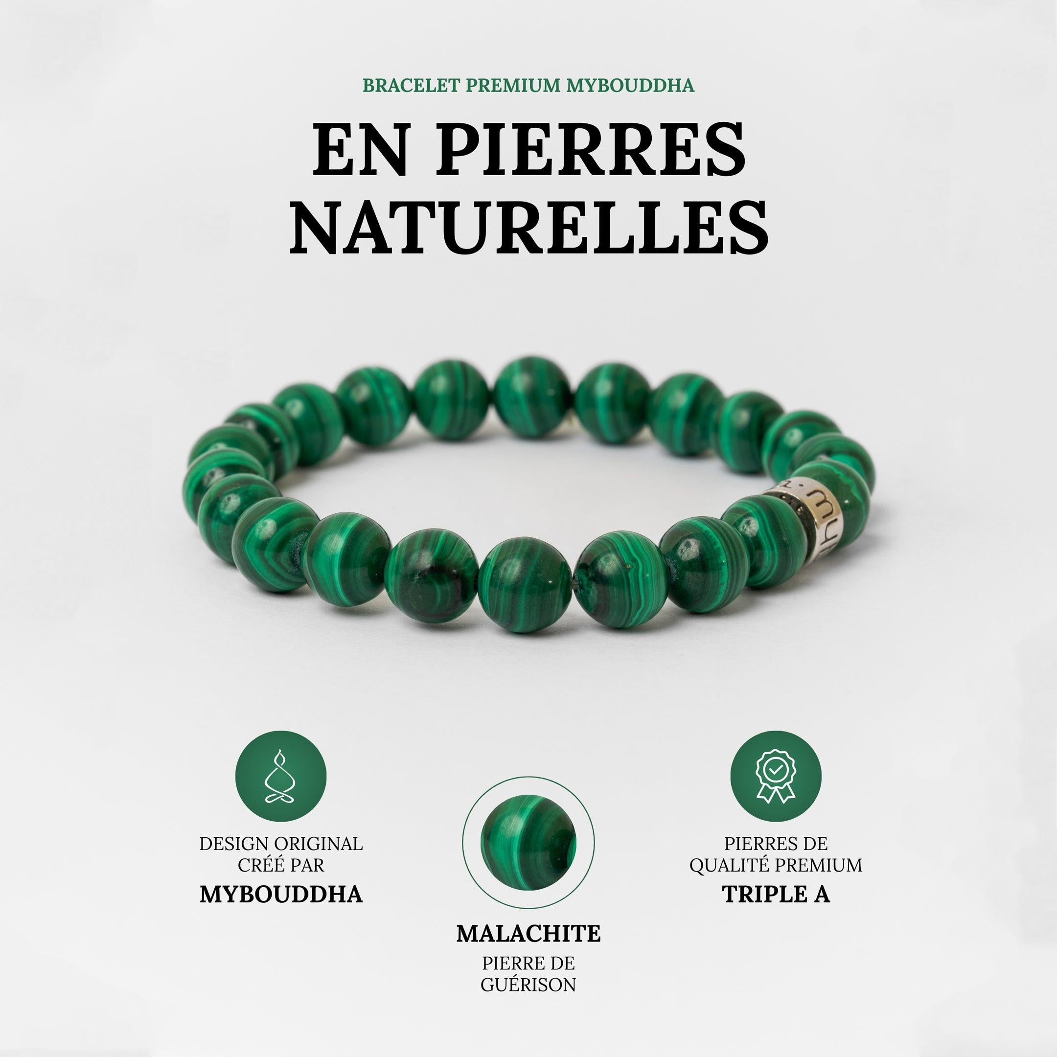 Bracelet « Soulagement des douleurs » en Malachite
