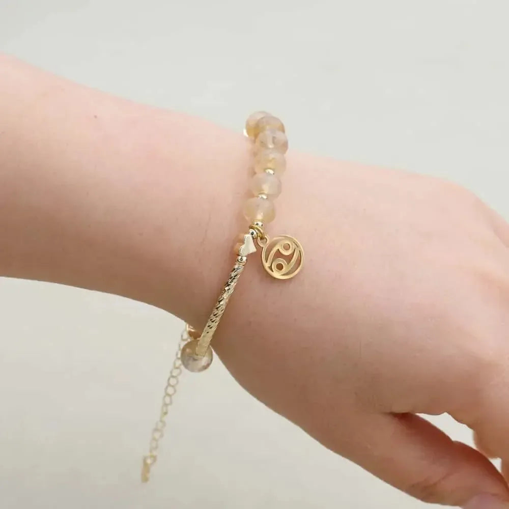 Bracelet Zodiaque en Quartz Fumé