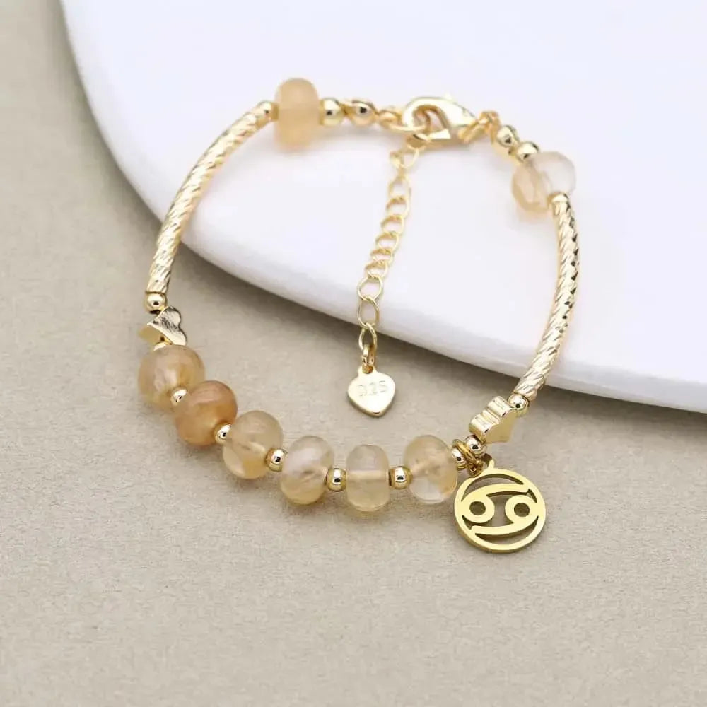 Bracelet Zodiaque en Quartz Fumé