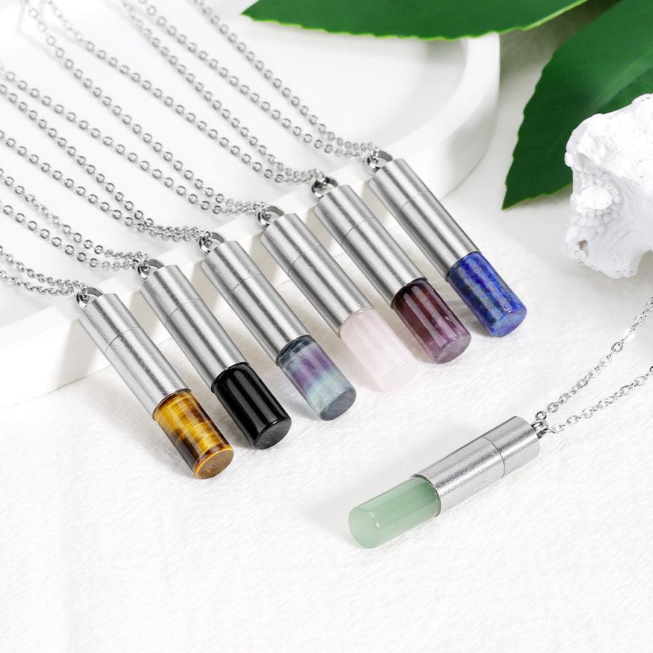 Collier Flacon Énergie en Pierres Naturelles