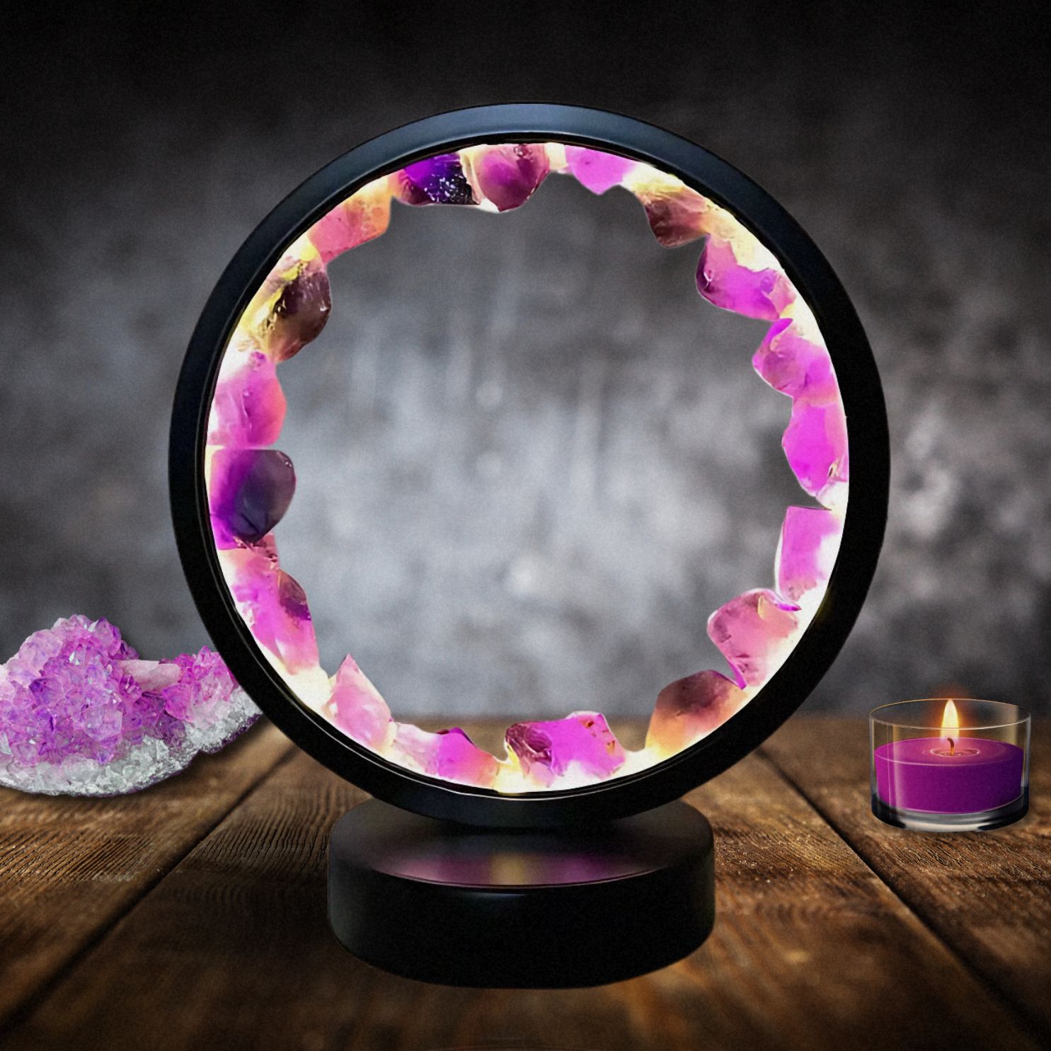 Lampe «Lumière Zen d’Améthyste»