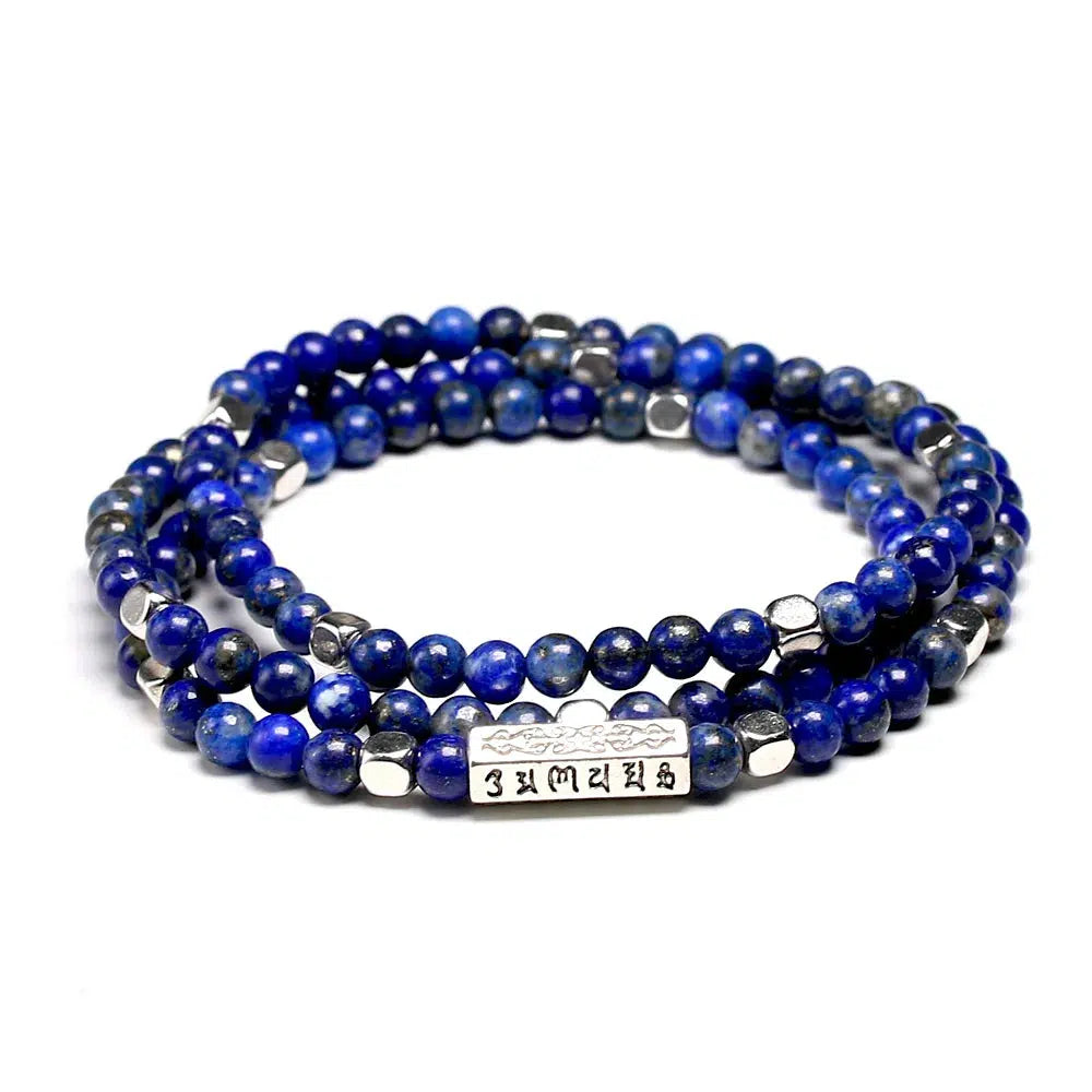 Mala tibétain « Om » en Lapis Lazuli