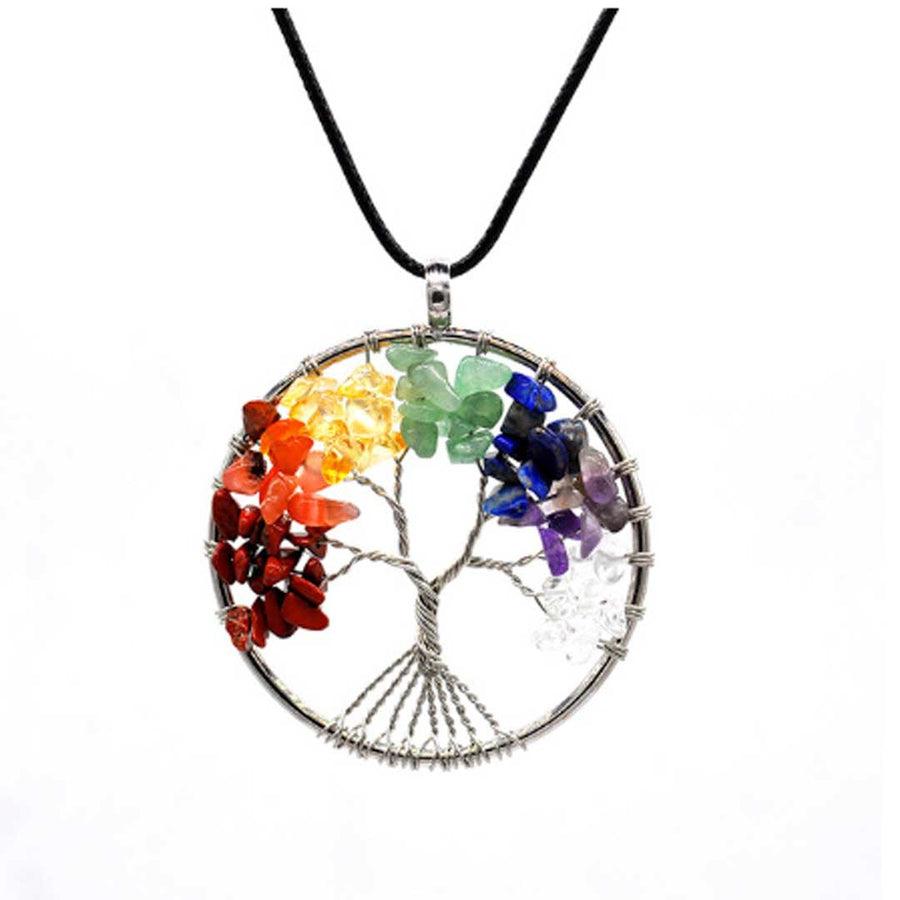 Pendentif arbre de vie des 7 chakras