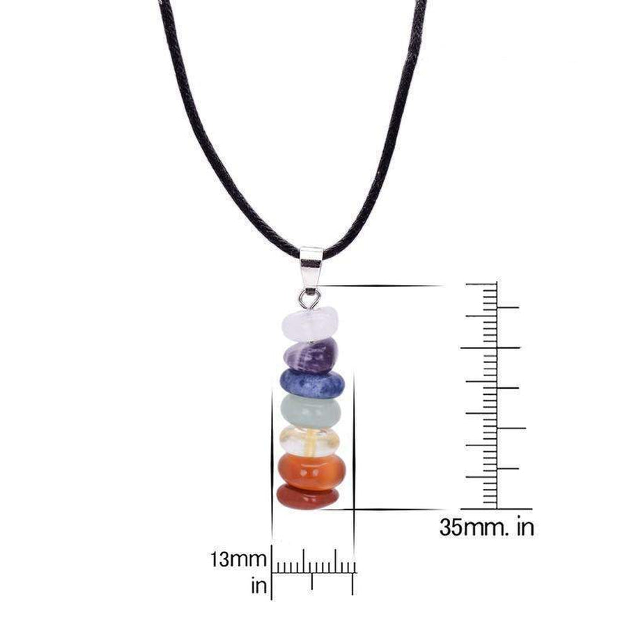 Pendentif des 7 Chakras en pierres