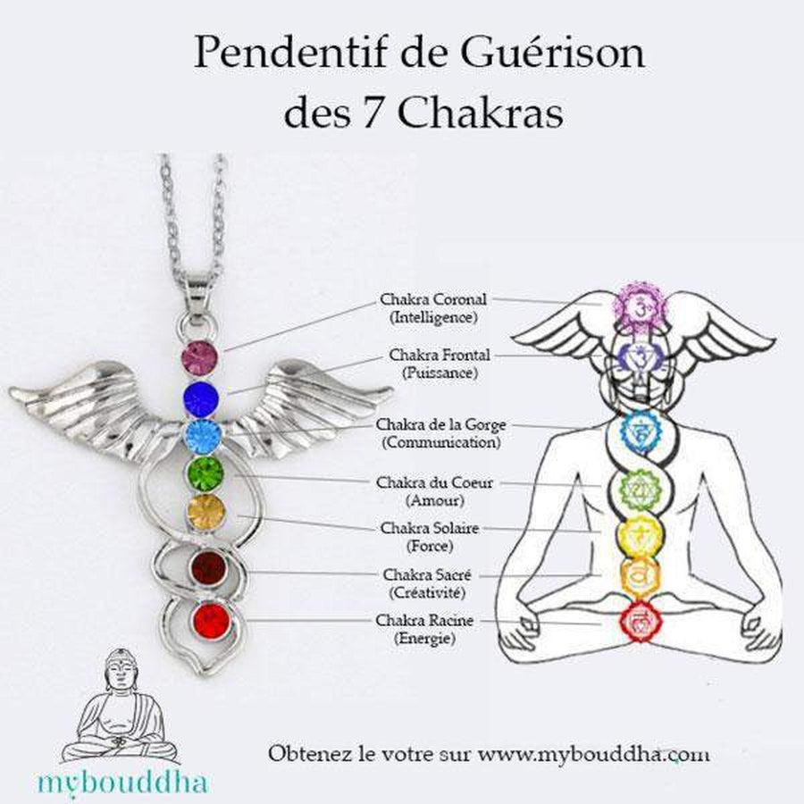 Pendentif «énergie positive» des 7 Chakras