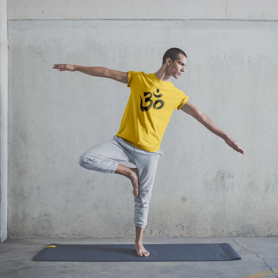 T-shirt en coton bio « Aum 1 » pour homme, à col rond