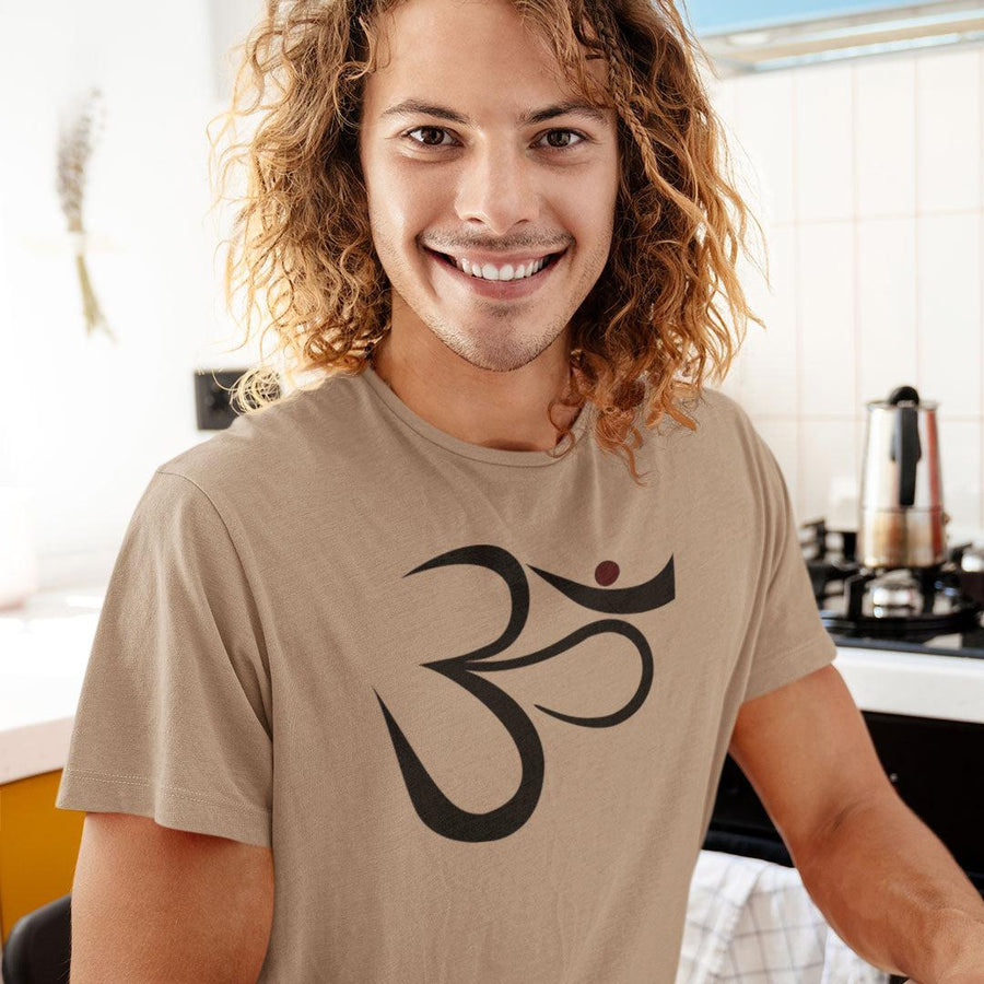 T-shirt en coton bio « Aum 2 » pour homme, à col rond