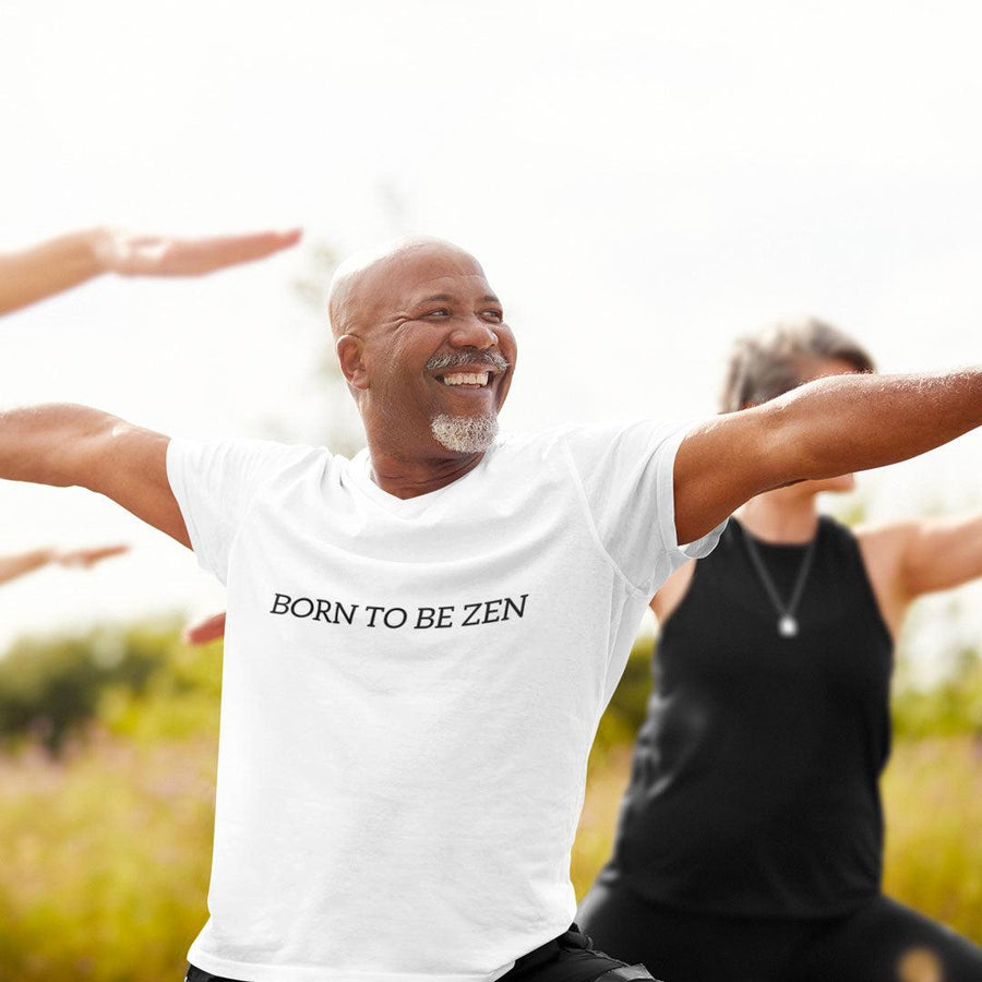 T-shirt en coton bio «Born to be Zen» pour homme, à col rond