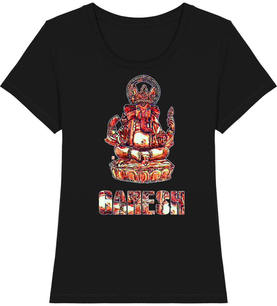T-shirt «Ganesh feu» en coton bio pour femme - Collection Daography