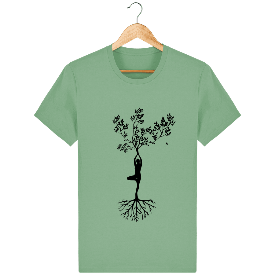 Tee shirt col rond en coton bio pour Femme «Yoga Tree 3»