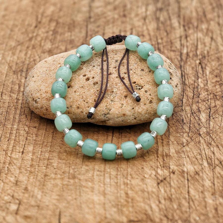 Bracelet Shamballa en Aventurine verte véritable