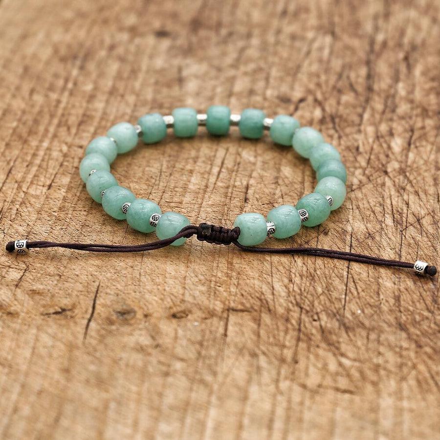 Bracelet Shamballa en Aventurine verte véritable