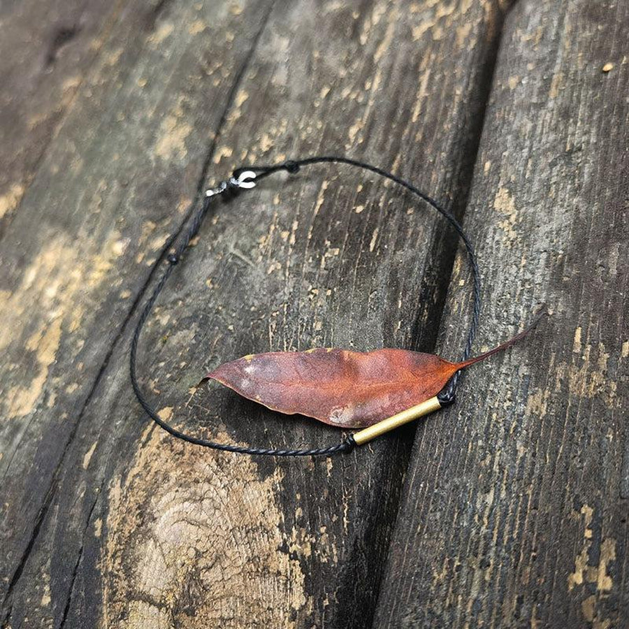 Bracelet homme avec cylindre en bronze