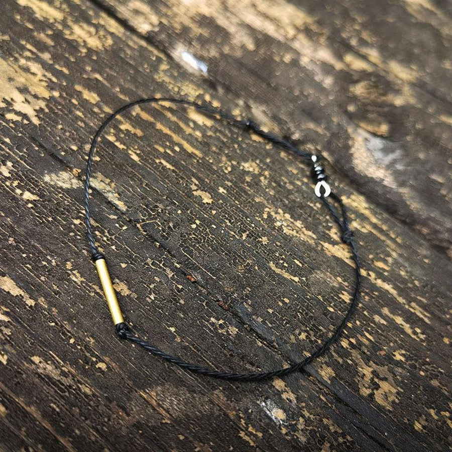 Bracelet homme avec cylindre en bronze