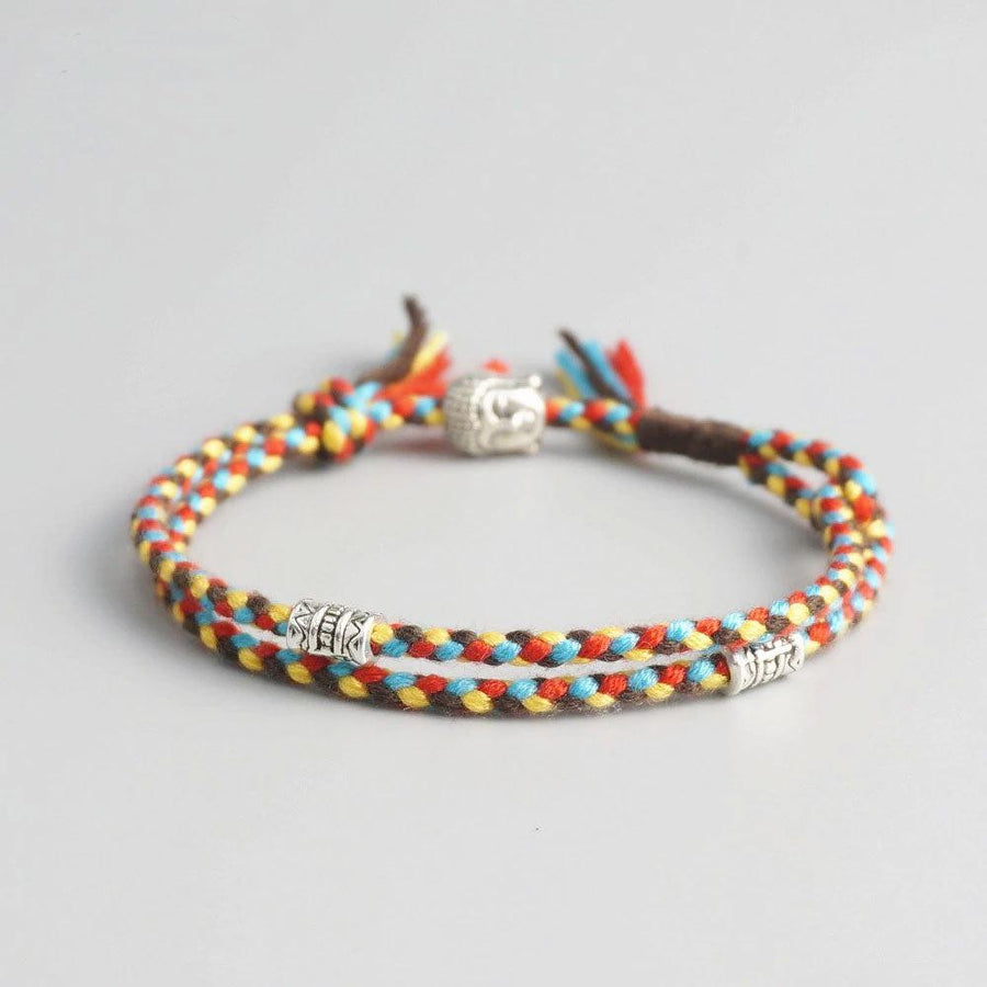 Bracelet tibétain porte-bonheur double rangs