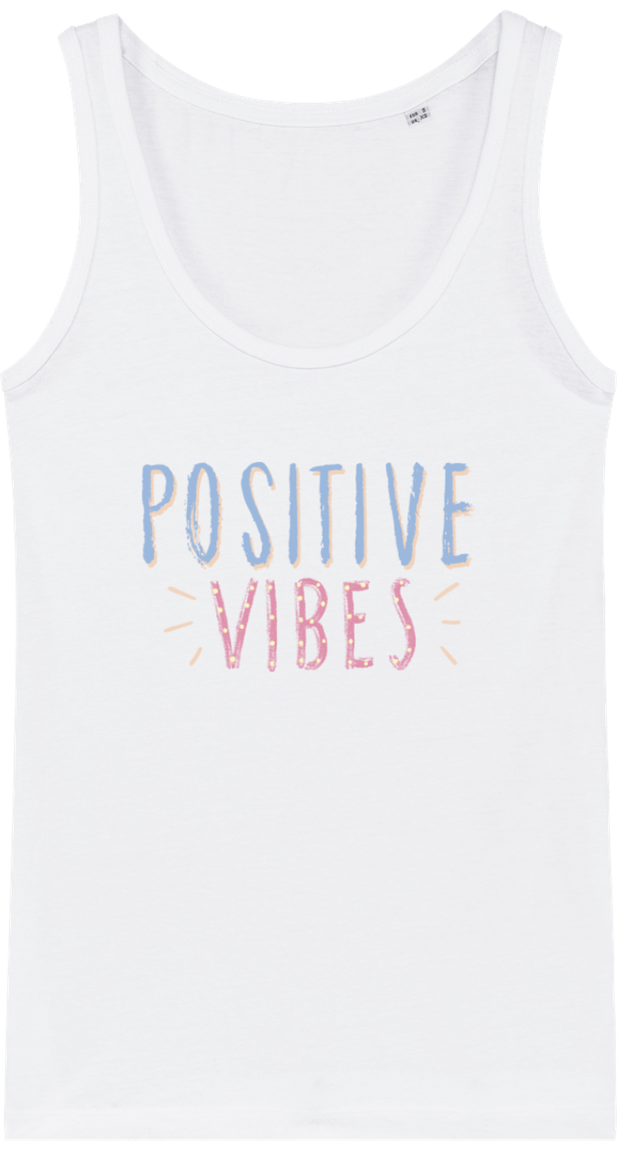 Débardeur en coton bio «Positive Vibes» pour Femme