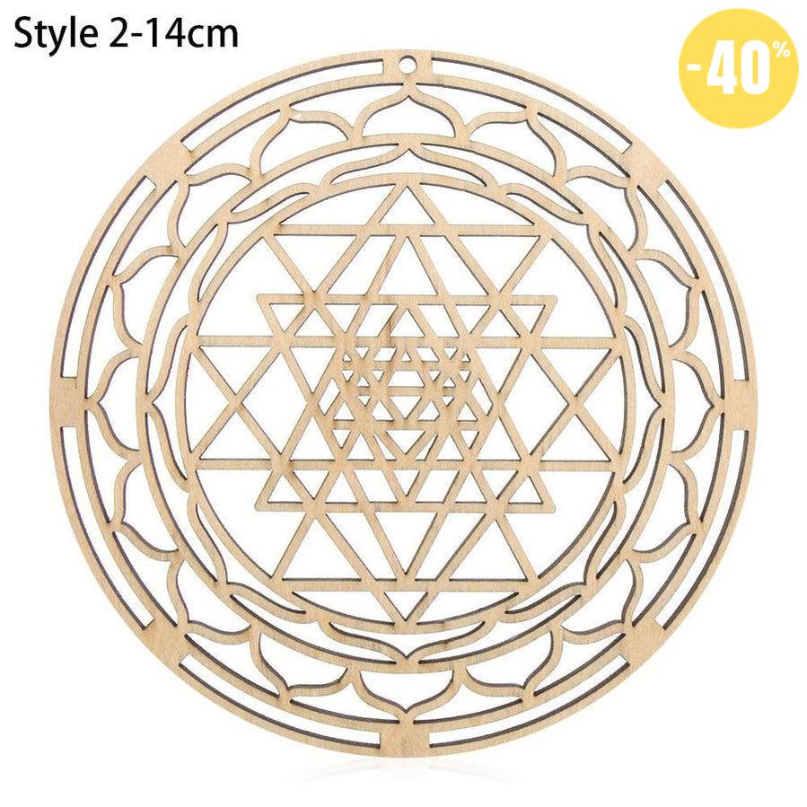 Fleur de vie en bois - différents modèles diamètre 14cm