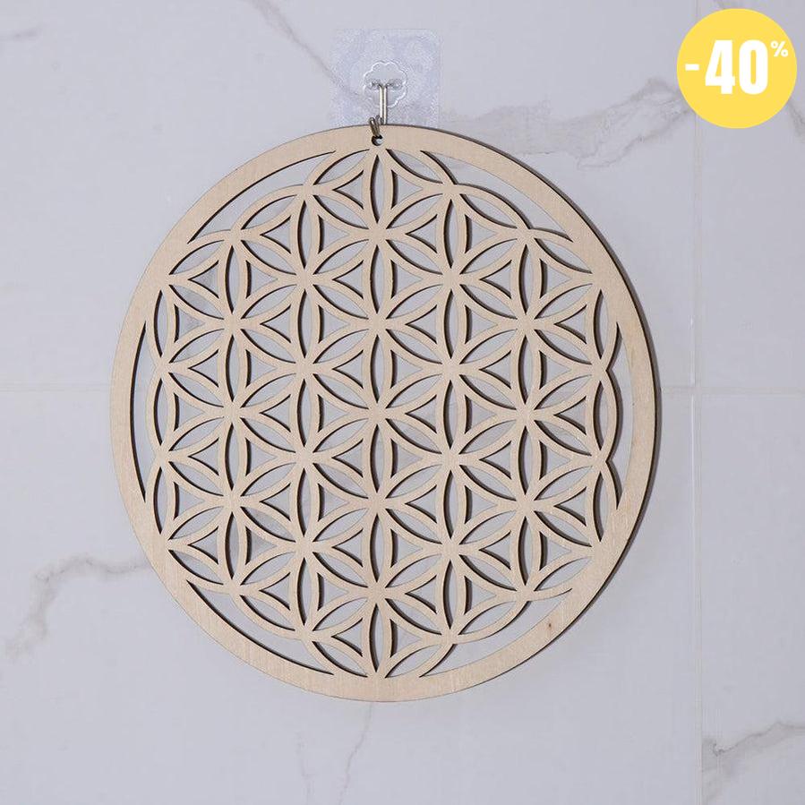 Fleur de vie en bois - différents modèles diamètre 14cm