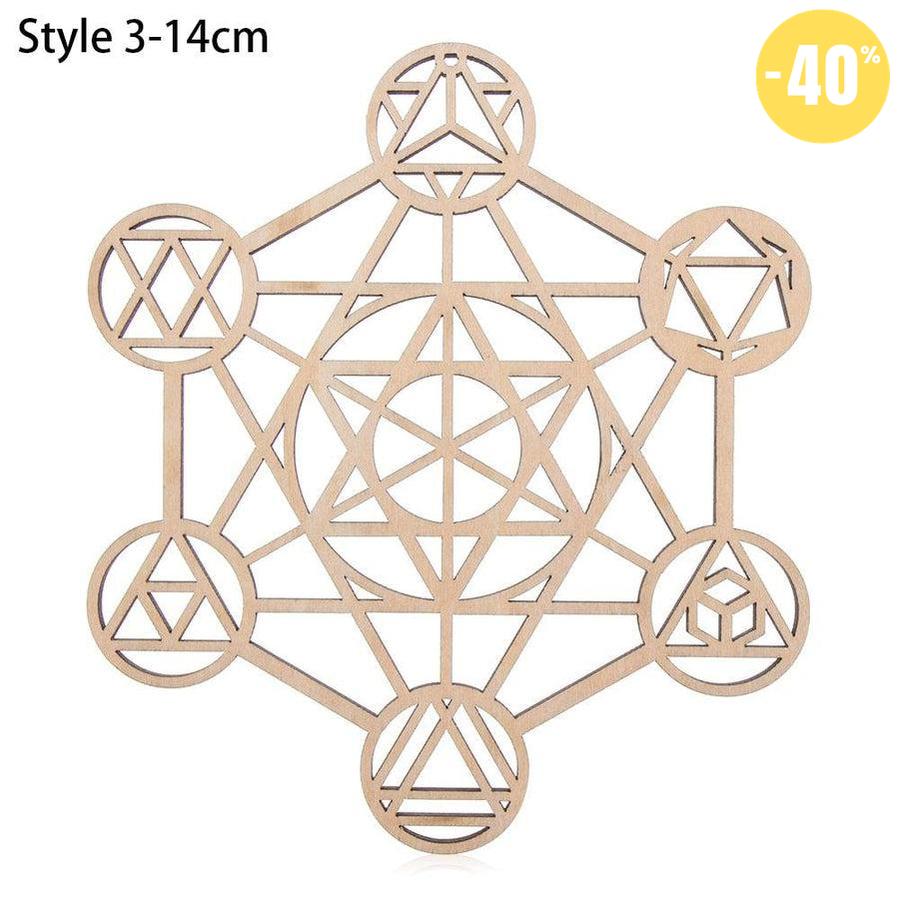 Fleur de vie en bois - différents modèles diamètre 14cm