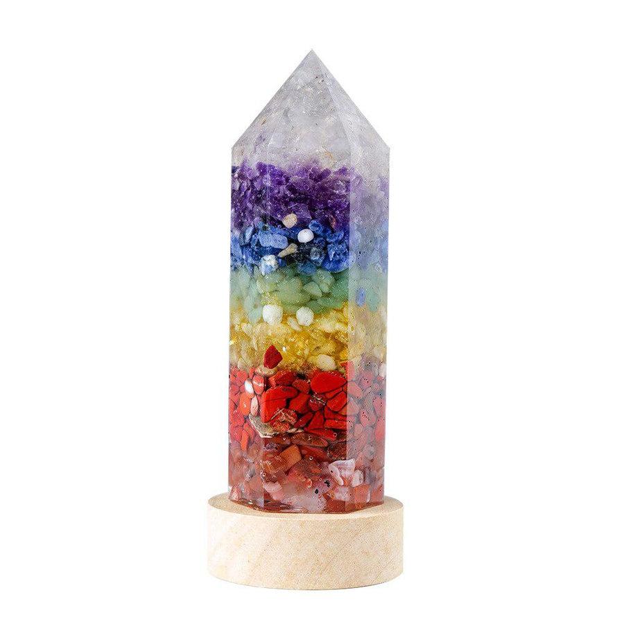 Lampe 7 chakras en Orgonite