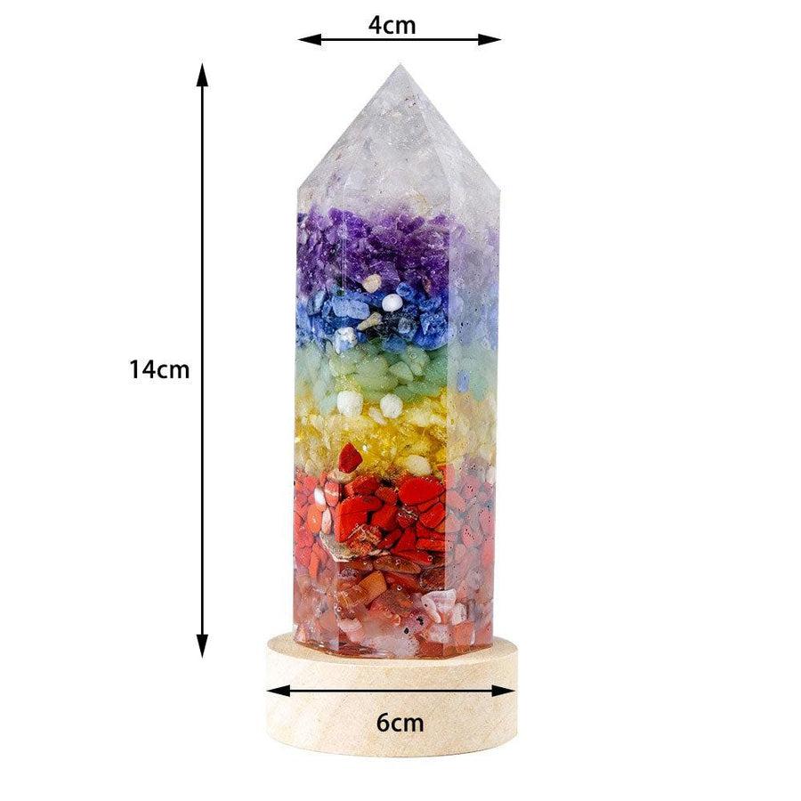 Lampe 7 chakras en Orgonite