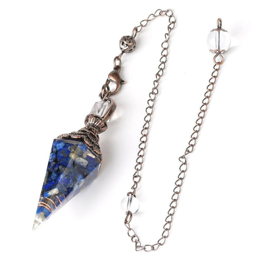 Pendule en lapis lazuli de forme conique