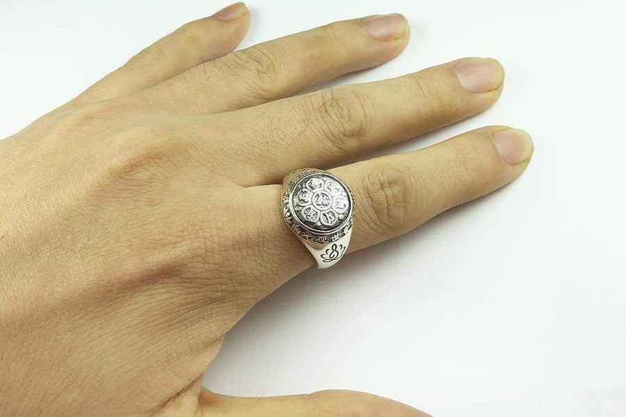 Bague «Om Mani Padme Hum» en Argent Sterling 925