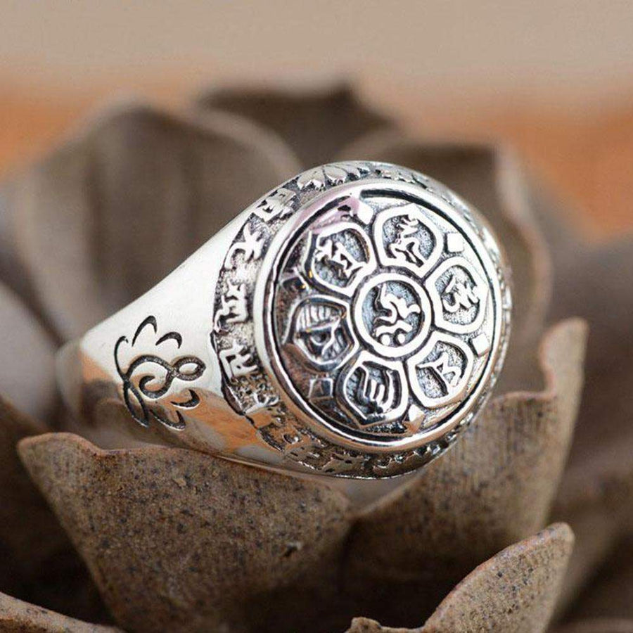 Bague «Om Mani Padme Hum» en Argent Sterling 925
