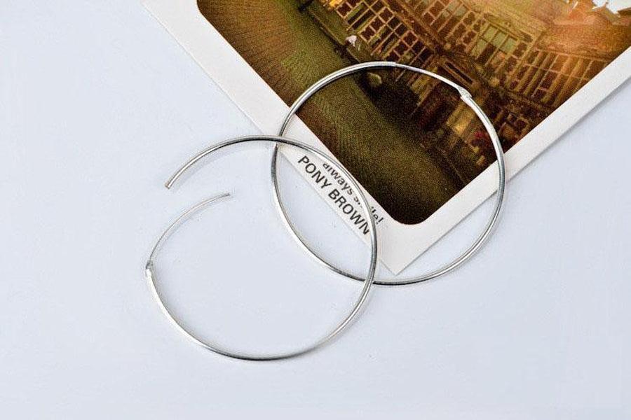 Boucles d'oreilles créoles en argent 925