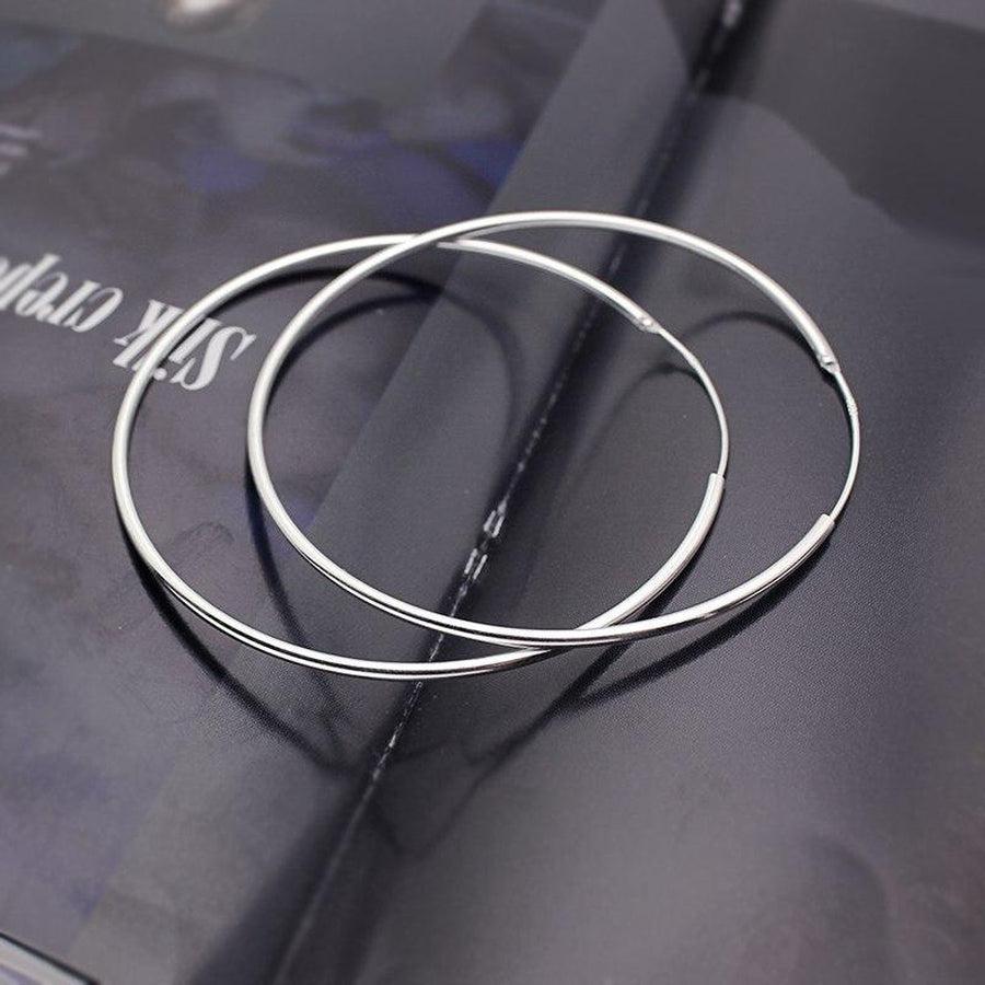 Boucles d'oreilles créoles en argent 925